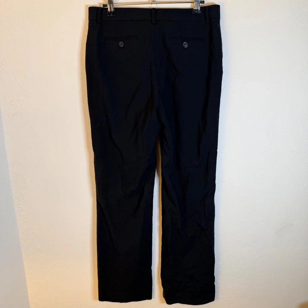 Brooks Brothers Caroline Fit Black Wool Tollegno 1900 Italian Pants 4 Luxury‎